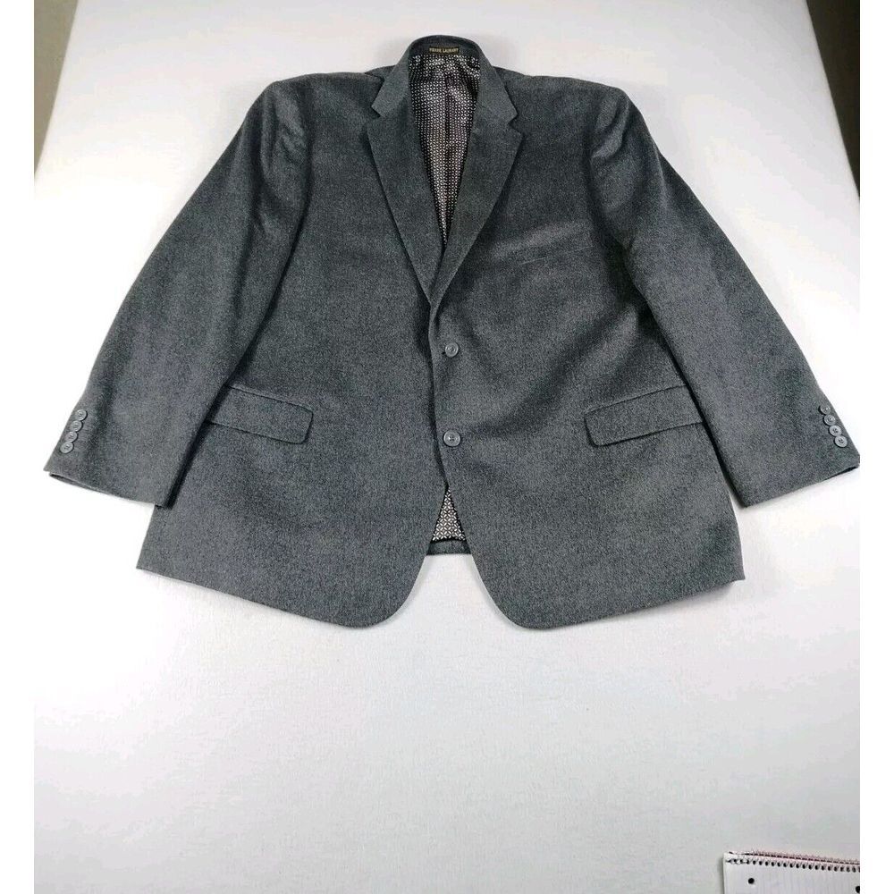 Pierre Laurant Blazer Mens 52R Gray Wool Silk‎ Corpcore Professional Career